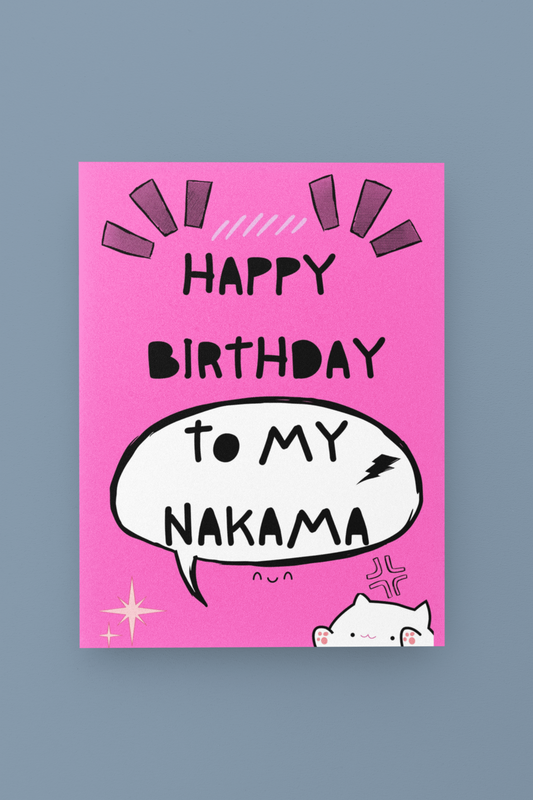 Happy Birthday To My Nakama Pink Greeting Card