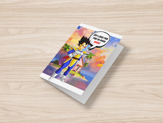 Vegeta Inspired My Love For You Card